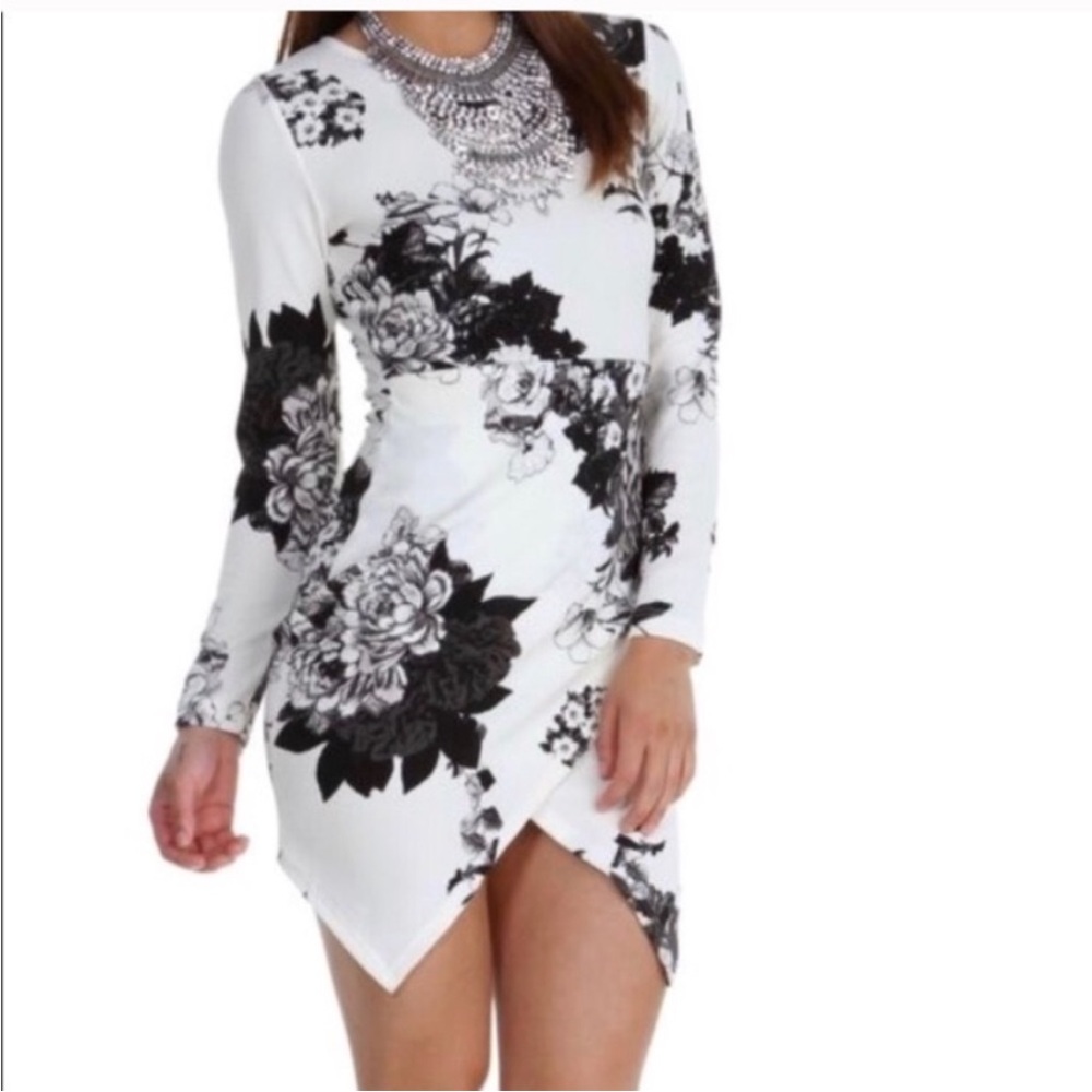 NWT Windsor Black and White Floral Mini Dress